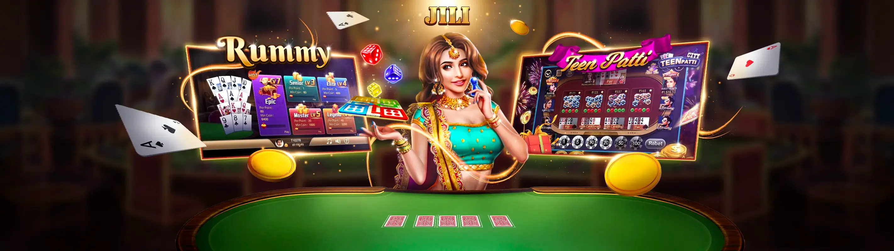 Bàn Baccarat với chip và bài, tập trung vào chiến lược thắng lớn tại 6bet Casino